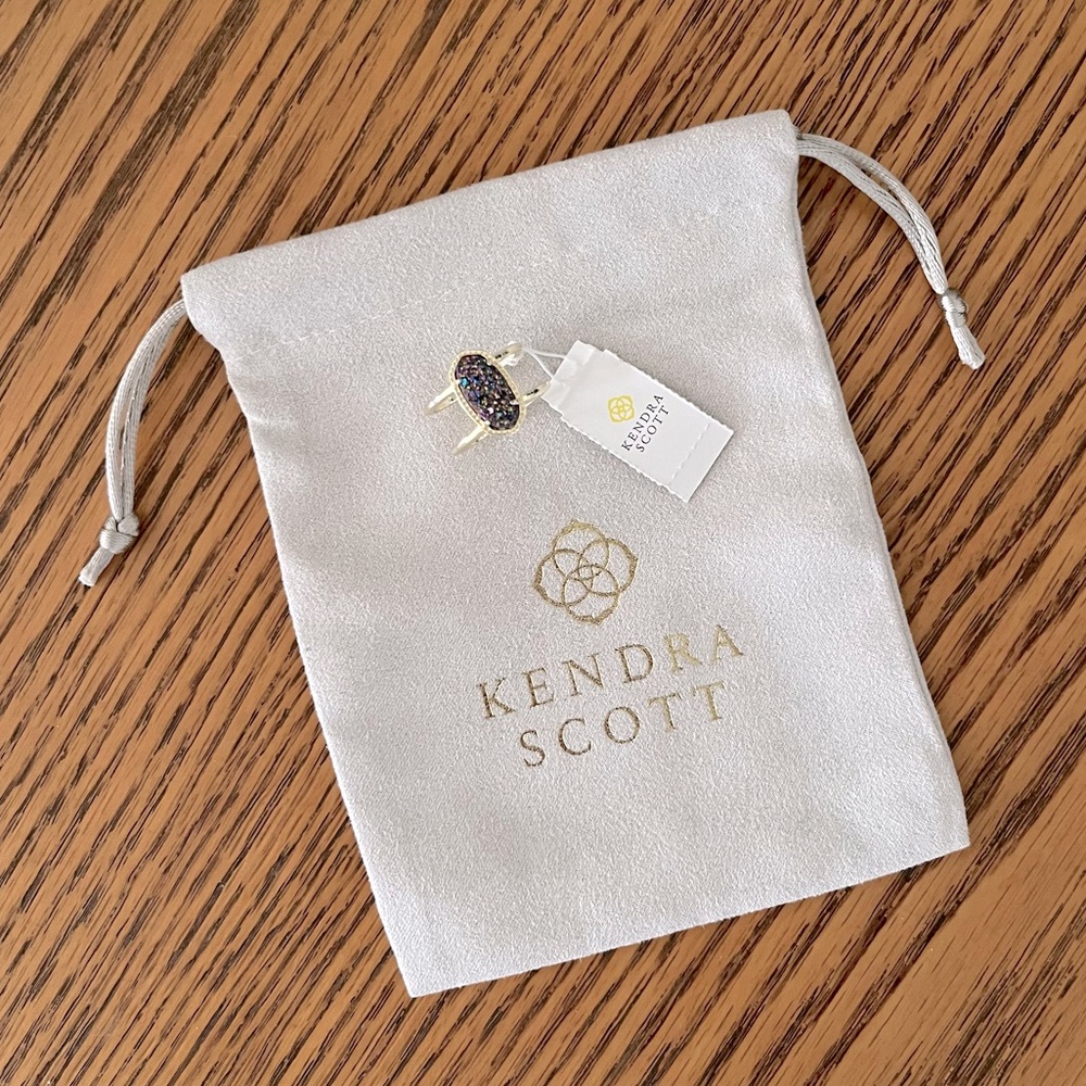 Kendra Scott Elyse Gold Ring in Multicolor Drusy